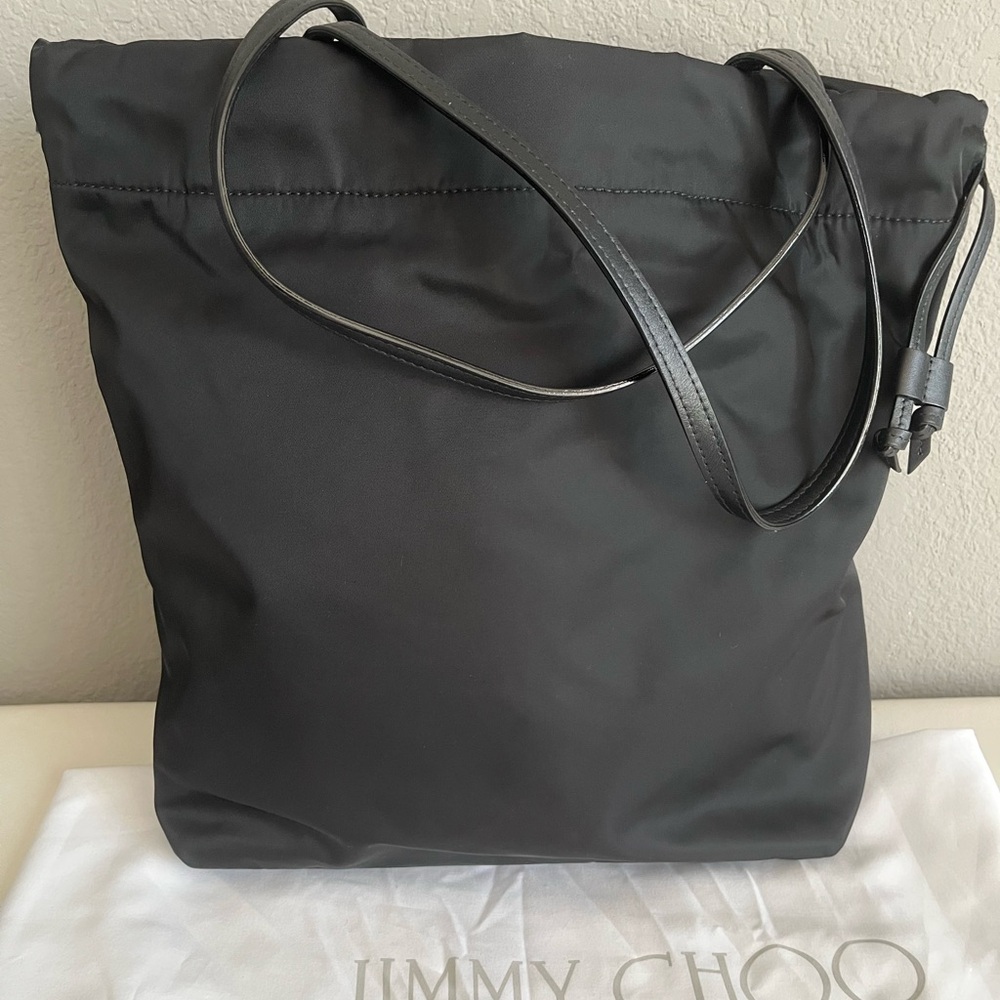 Jimmy Choo Candice Caulisse Nylon/Leather Bag- New - Picture 2 of 15